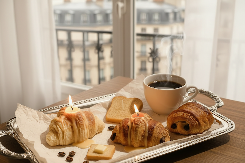 Bougies croissant & pain au chocolat : le cadeau gourmand qui fait craquer 🕯️🥐