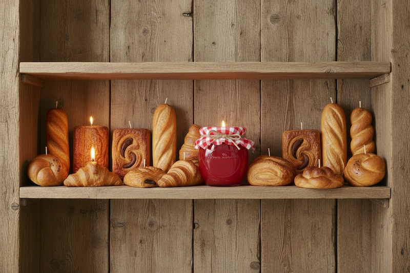 Collection de bougies gourmandes 