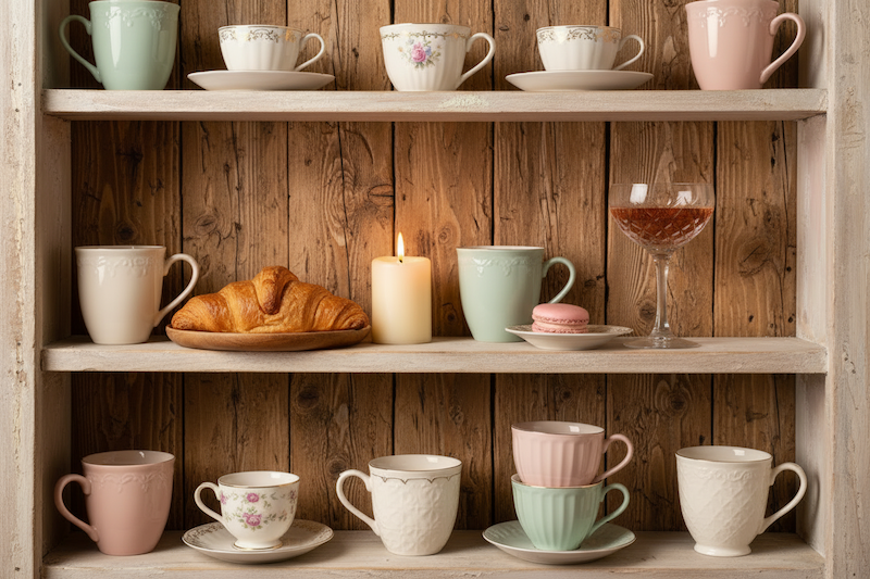 Collection de tasses et mugs colorés et originaux