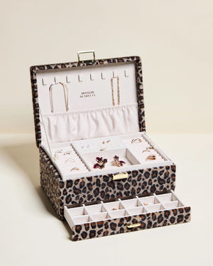 Boîte à bijoux Denise en velours léopard, vos petits trésors font le grand jeu – LesDnicheuses