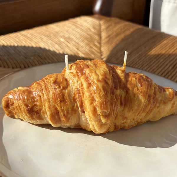 "Bougie décorative croissant, cire naturelle fait main, cadeau original - LesDnicheuses"