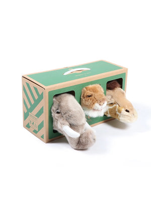 "Mini-têtes décoratives coffret safari, animaux exotiques en résine, cadeau original - LesDnicheuses"