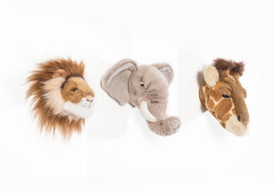"Mini-têtes animaux safari décoration murale, coffret cadeau élégant - LesDnicheuses"