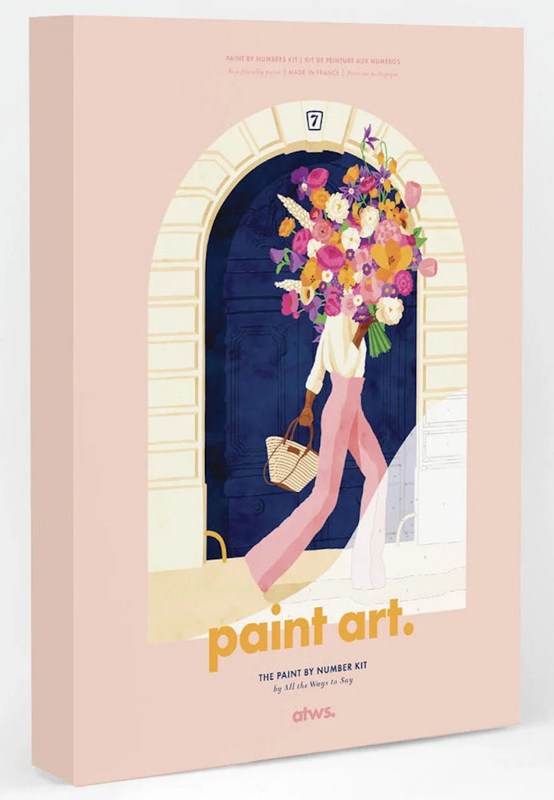 Kit peinture par numéros Porte Parisienne et son bouquet XXL – LesDnicheuses