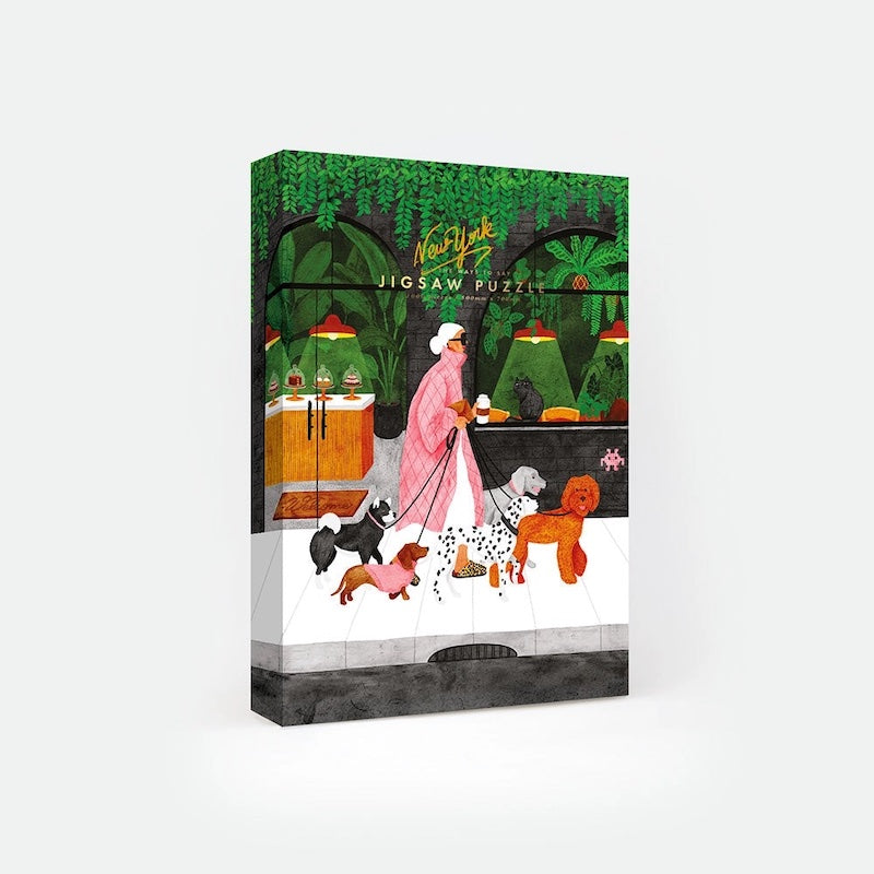 "Puzzle 1000 pièces Gardien de Chien, illustration humoristique, cadeau amoureux des chiens - LesDnicheuses"
