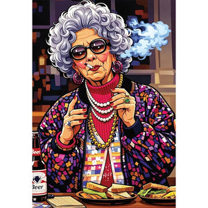 "Puzzle Grand-Mère Yetta 1000 pièces, design fun et décalé, idée cadeau grand-mère - LesDnicheuses"