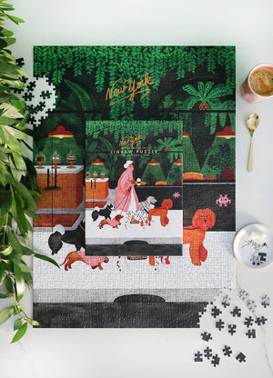 "Puzzle chien 1000 pièces, illustration fun et décalée, cadeau humour - LesDnicheuses"