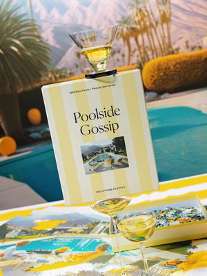 "Puzzle Poolside Gossip 1000 pièces Slim Aarons, zoom sur les pièces, qualité premium et finition soignée - LesDnicheuses"